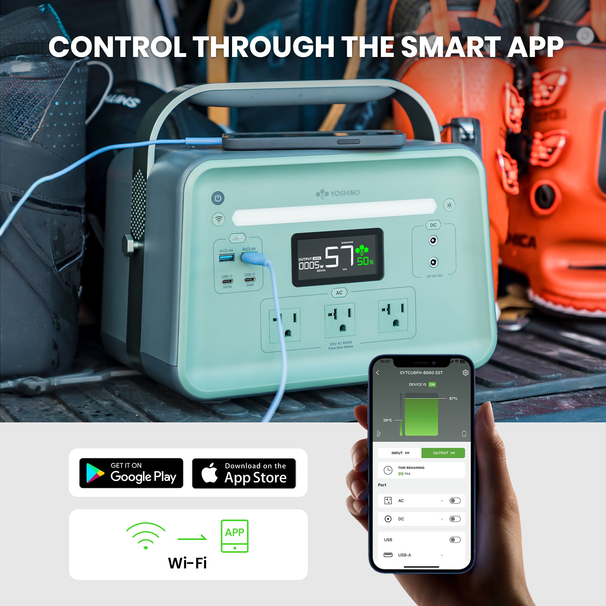 Yoshino B660 Solid-State Portable Power Station - 660W | 602Wh