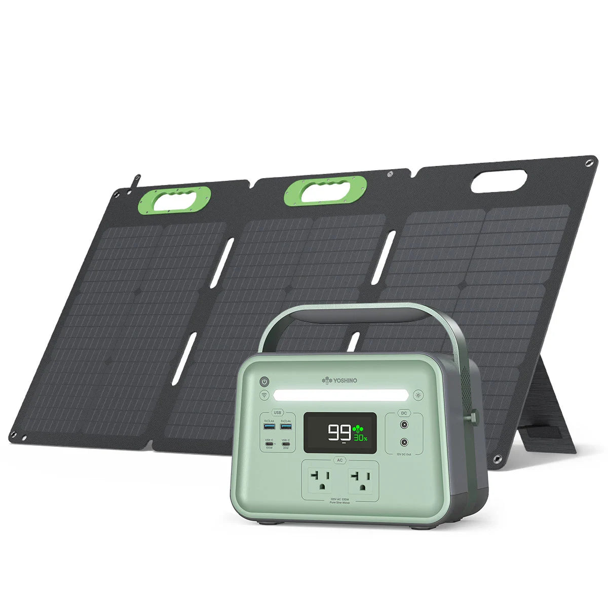 Yoshino B330 Power Station with SP100 Solar Panel