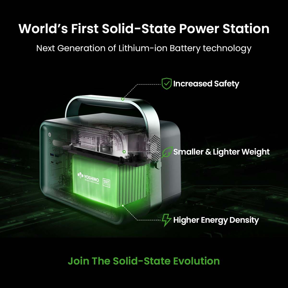 Yoshino K6SP11 Solid-State Portable Solar Generator - Yoshino Power